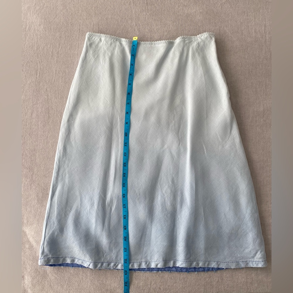 GAP Lined Linen Light Blue Hombre Skirt